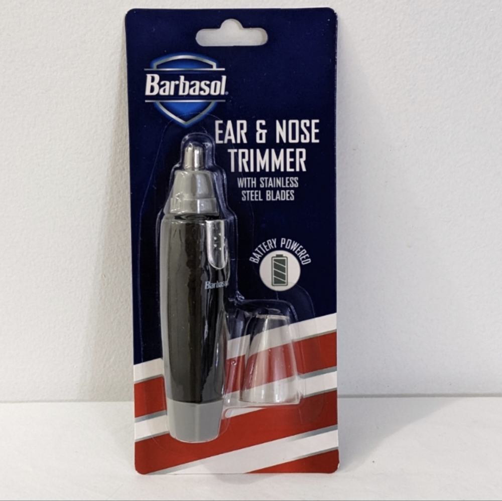 Barbasol Ear & Nose Trimmer With Stainless Steel Blades, Battery Powered, NEW
